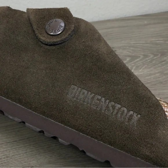 Birkenstock Boston Mocha Suede Clogs Soft Flat Comfort Casual Men’s Size 10-10.5 - Picture 8 of 10